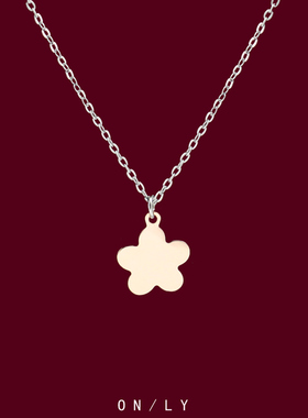 简单花朵项链毛衣链高级感项链女choker精致颈链锁骨链水洗不掉色