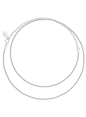 精细双层叠戴项链高级感辣妹风项圈个性锁骨链不掉色单链