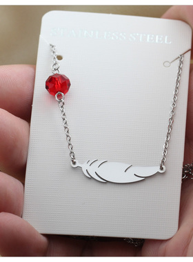 红红火火水晶ins百搭个性黑色水晶项链冷淡风锁骨链高级感颈链女