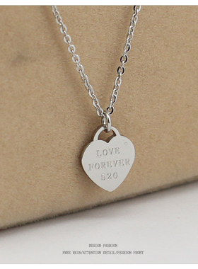 简约LOVE52爱心项链女轻奢小众choker女锁骨链颈链节日礼物不掉色