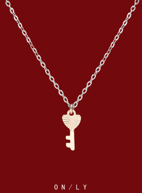 迷你锁匙项链女锁骨链简约轻奢小众设计感2024新款时尚百搭颈链女