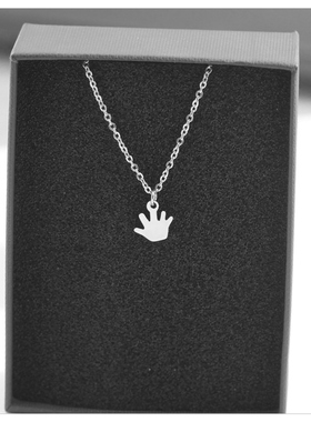 小巧手掌项链女锁骨链2026年新款夏学生短款轻奢简约钛钢饰品女