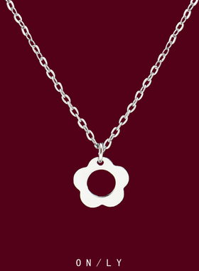 简约百搭时尚花项链女小众设计高级感锁骨链精致气质冷淡风颈链女