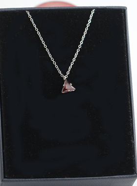 韩国东大门设计三角几何钻项链女钛钢简约气质轻奢锁骨链礼物潮款