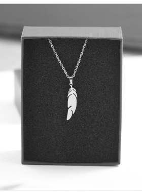 羽毛项链女小众设计感甜酷辣妹2024新款爆款锁骨链女配饰洗不掉色