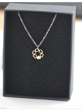 怀旧系列甜酷镂空满心项链银色颈链高级感轻奢小众锁骨链女