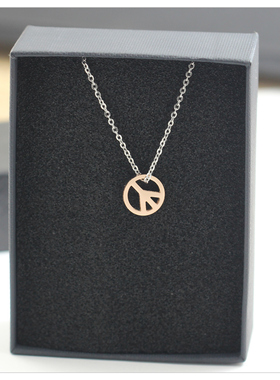 轻奢小众ins设计感反战斗和平项链女锁骨冷淡风颈链嘻哈网红配饰