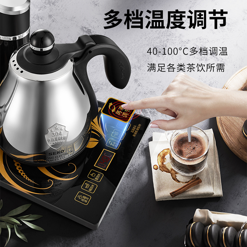 Seko新功茶台一体电热水壶底部全自动上水烧水壶泡茶专用茶炉F90 - 图3