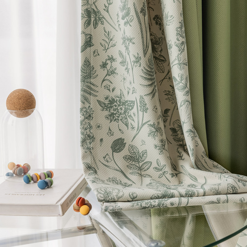 法式浪漫清新高遮光数码印花环保成品窗帘定制客厅落地窗飘窗卧室,淘宝优惠券,粉丝福利购,淘宝优惠卷