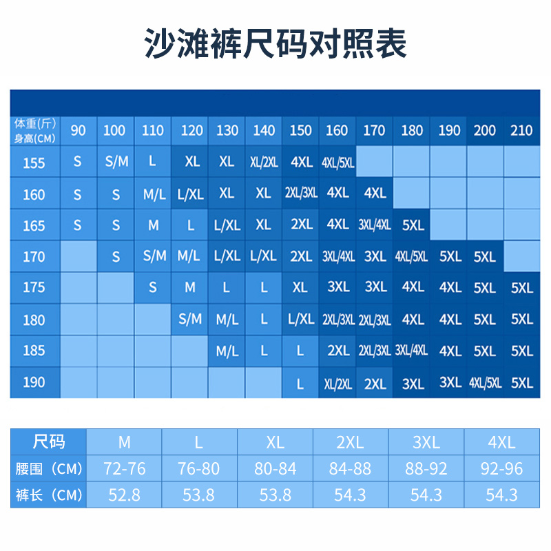 沙滩裤男款游泳裤男士五分防尴尬速干短裤可下水宽松款泡温泉海边-图3