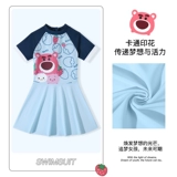 Дисней, детский купальник, раздельная клубника, быстросохнущий комплект для плавания, новая коллекция, подходит для подростков