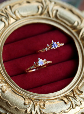 轻奢天然月光石戒指项链耳环纯银