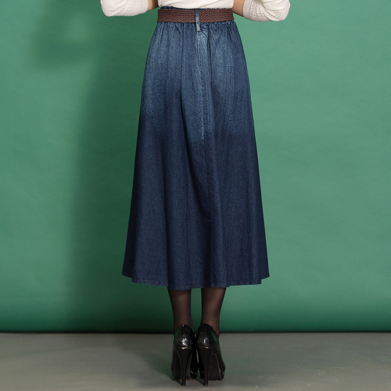中长款夏秋高腰a字长款大码半身裙 特尚莱菲半身裙