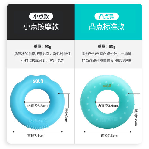 力练者握力器硅胶圈握力圈康复训练手指力器球男式健身中考全家用 - 图1