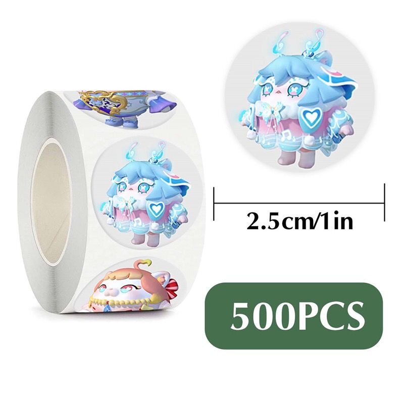 ‌蛋仔派对皮肤500贴/卷蛋仔派对新皮肤贴纸儿童卡通小女孩玩具手帐装饰标签贴画