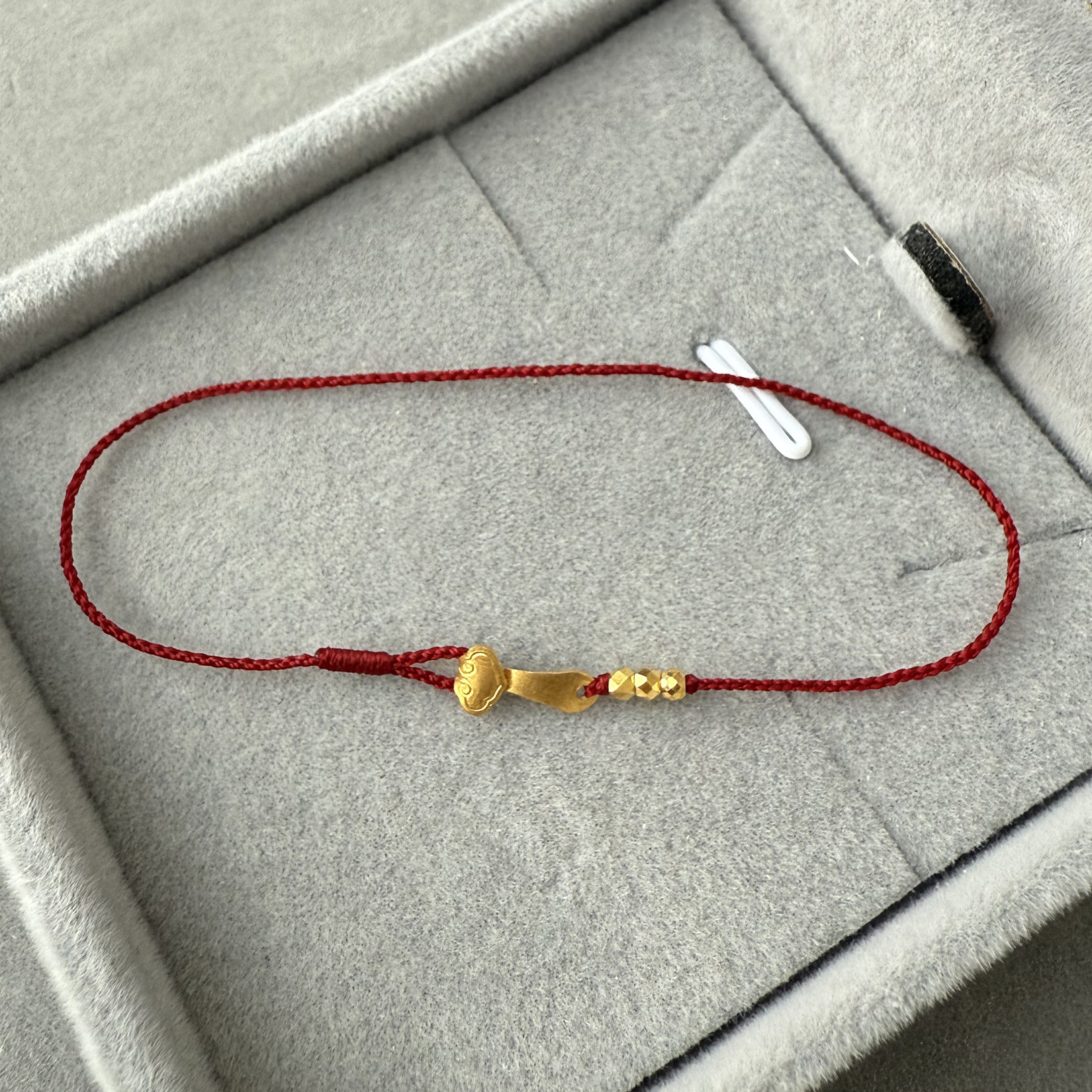 足金999小如意黄金转运珠纯手工编织0.3mm极细四股辫红绳手链脚链,淘宝优惠券,粉丝福利购,淘宝优惠卷