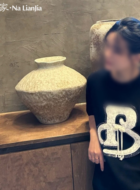 新中式陶瓷侘寂风复古花瓶摆件
