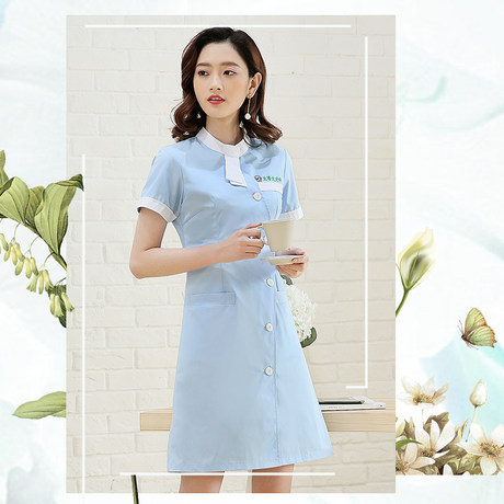 半永久韩版修身导医服装美容师工作服美容院春夏装美容服
