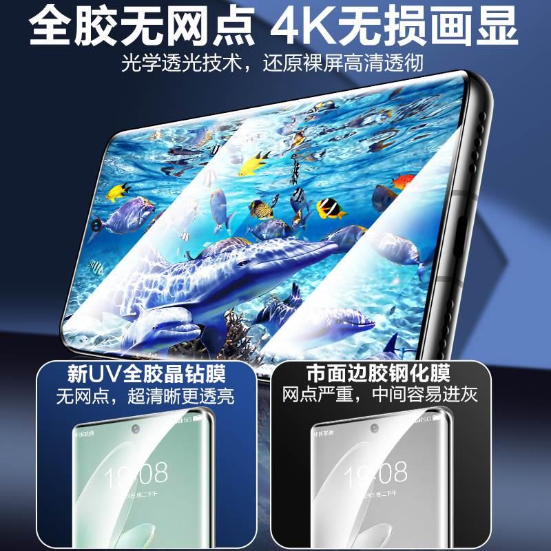 适用vivos16钢化膜uv手机膜s16pro防窥膜16e全屏覆盖新款vivo曲面屏vivis全包边5g保护贴膜全胶por防摔vovos - 图2