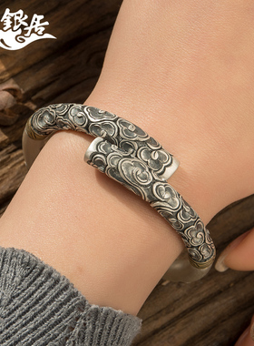 金箍棒齐天大圣情侣银手镯定制