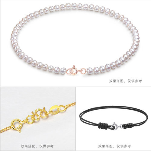 925纯银DIY扣子材料珍珠项链连接卡扣手链绳扣弹簧扣配件扣头锁扣 - 图0