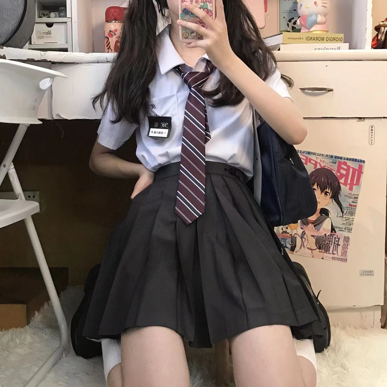 栗子猪JK原创制服领带领结DK配饰男女学院风条纹配饰西式衬衫小物 - 图2