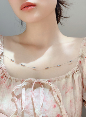 固定衣服溜肩滑落开衫汉服一字大领口防滑链金属小碎银款防走光链