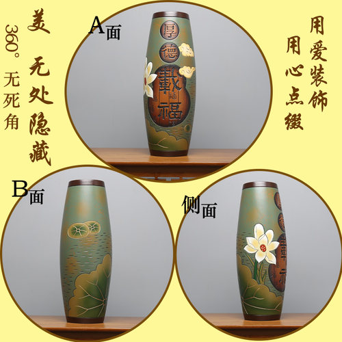 新中式陶瓷老板办公室摆件博古架隔断装饰品创意玄关书柜小工艺品 - 图0