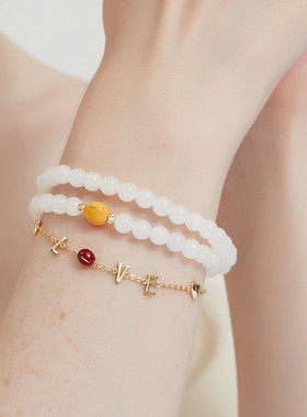 一饰小词和田玉手链轻奢小众女款