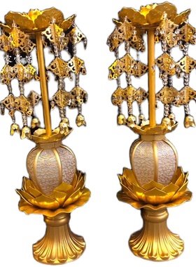唐密供佛瓔珞燈籠一對高40釐米