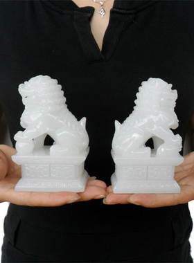 工艺品天然镇宅风水北京狮包邮