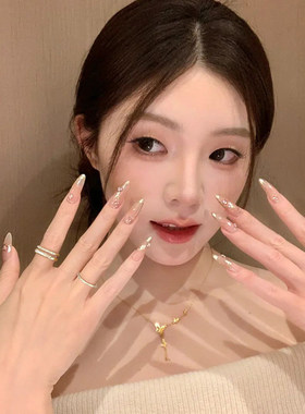 简约轻奢复古金色素圈开口女戒指