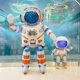 61 Children's Day birthday party decoration balloon 4D three-dimensional standing astronaut rocket space cartoon inflatable balloon