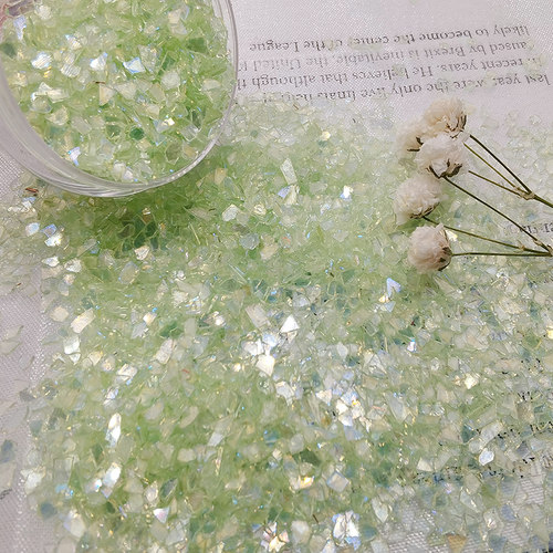 透明彩色不规则小玻璃碎片 手工DIY饰品配件超闪美甲装饰贴片材料 - 图0