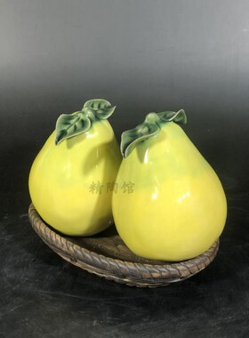 陶瓷工艺品石湾公仔家居装饰品礼品招财桌面小摆件大双柚子促销