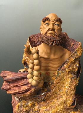 陶瓷石湾公仔书房风水达摩工艺品