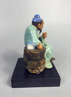 招财茶馆茶宠摆件陆羽品茶