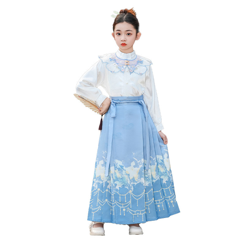 女童马面套装明制汉服儿童中国风古装学生日常穿搭超仙古风演出服,淘宝优惠券,粉丝福利购,淘宝优惠卷