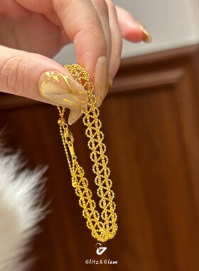 金色银色蕾丝手链女轻奢高级感