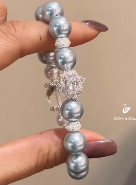 高颜值施家珍珠手链女款轻奢小众