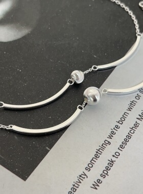 S925纯银弯管猫眼珠手链