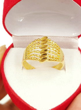 女沙金民族风送妈妈戒指