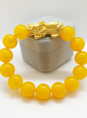 新款蜜蜡琥珀沙金貔貅越南沙金