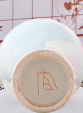 官窑中式家居装饰景德镇陶瓷花瓶工艺品仿古瓷瓶纯白摆件客厅