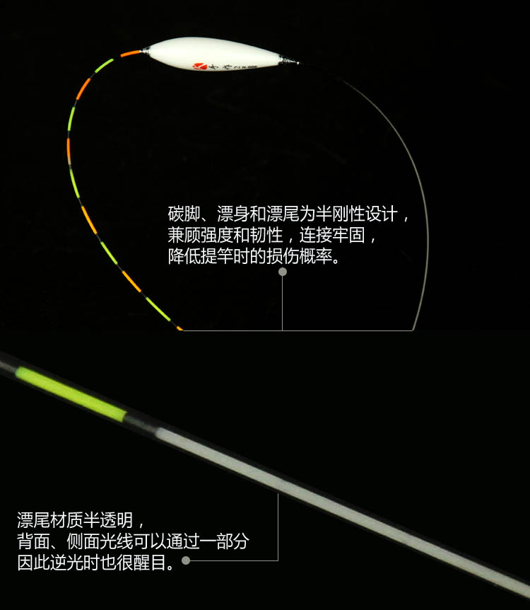 台湾家人浮漂正品连海渔具代理枣核型鲫鲤鱼漂浮标纳米N系列 - 图2