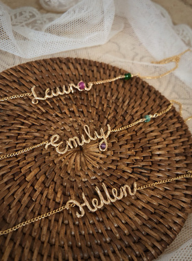 项链礼物14K注金手工定制项链女