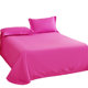 Pure cotton rounded solid color ruffled bed sheet