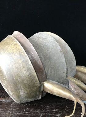 民俗物件老铜瓢 铜勺 家居摆件铜瓢铜勺 水瓢水勺铜水勺