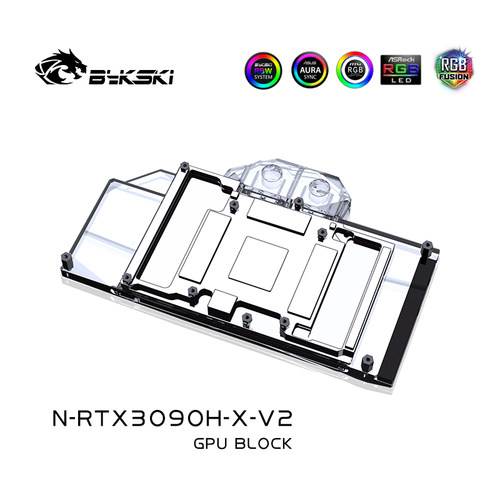 Bykski N-RTX3090H-X-V2 显卡水冷头 适用于NVIDIA公版 3090/3080 - 图0