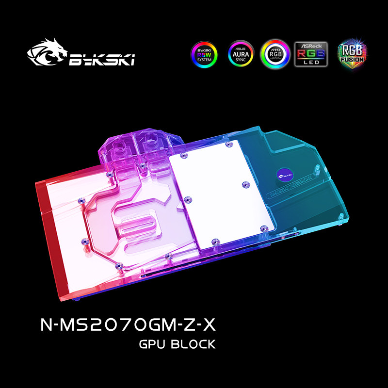 Bykski N-MS2070GM-Z-X显卡水冷头微星 RTX2070 GAMING Z魔龙_虎窝淘